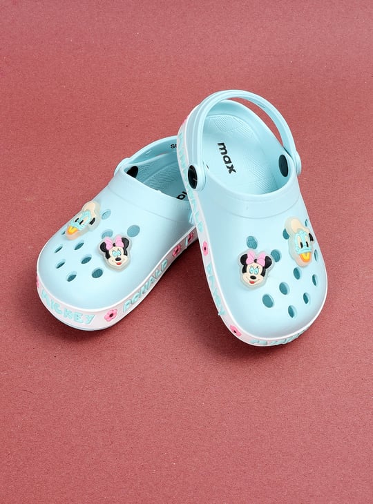 Girls Mickey & Friends Print Clogs with Charms