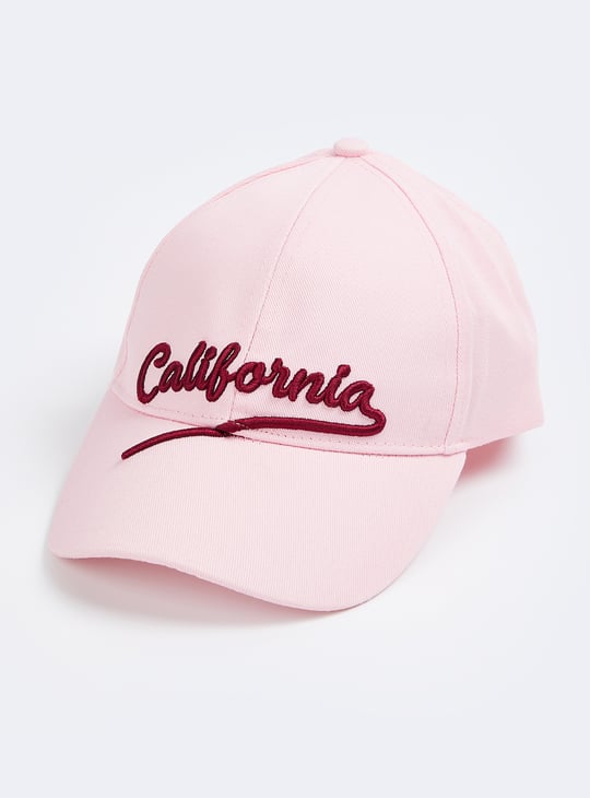 Girls Text Embroidered Baseball Cap
