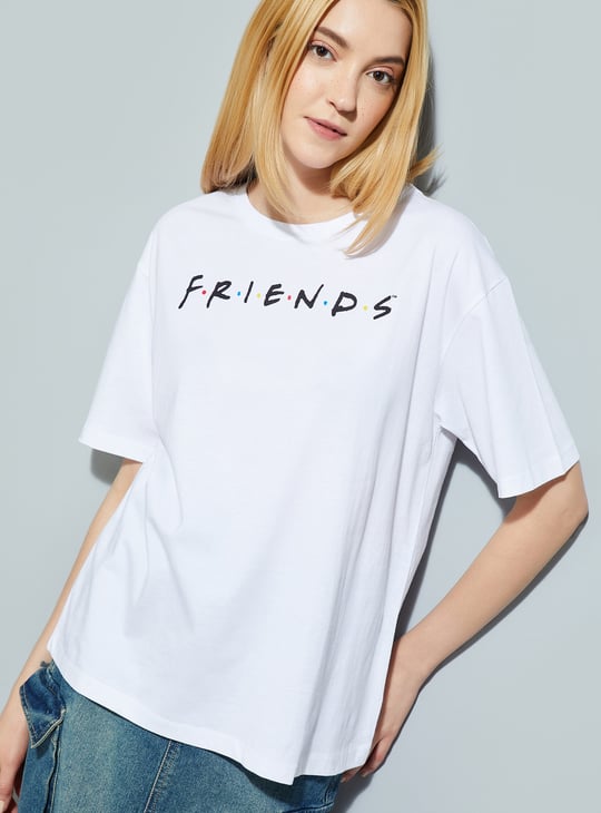 ALAYA F x URB_N Women Friends Print Oversized T-shirt