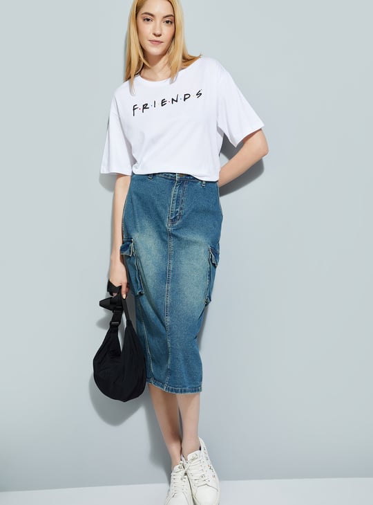 ALAYA F x URB_N Women Friends Print Oversized T-shirt