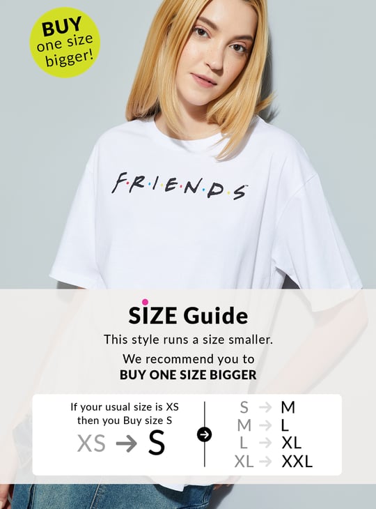 ALAYA F x URB_N Women Friends Print Oversized T-shirt