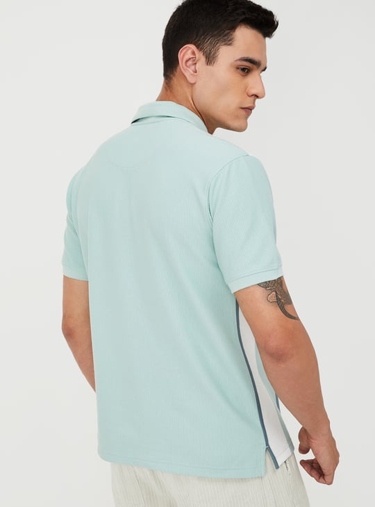 Men Striped Polo T-shirt