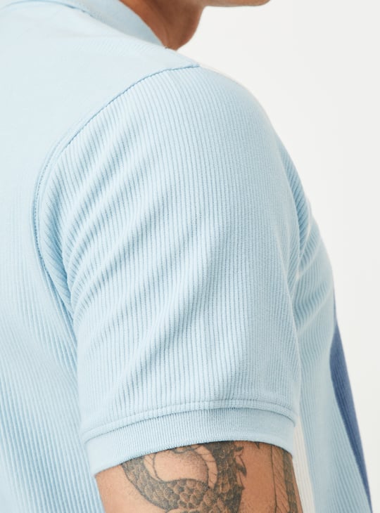 Men Striped Polo T-shirt