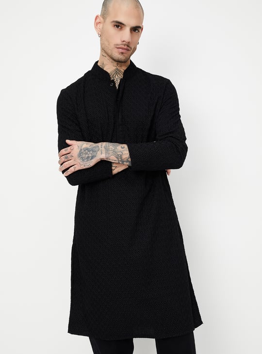 Men Embroidered Regular Fit Kurta