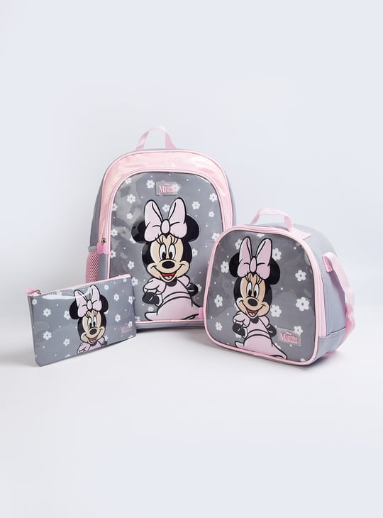 Kids Minnie Mouse Backpack with Pouch - Pack of 3