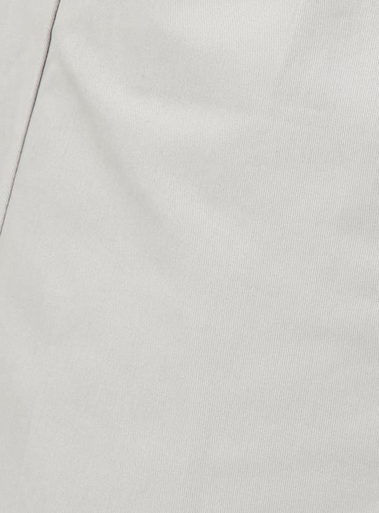 Men Solid Pleated Regular Fit Chinos