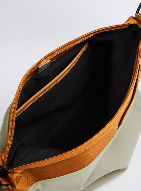 Men Colourblock Crossbody Bag