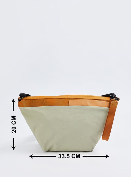 Men Colourblock Crossbody Bag