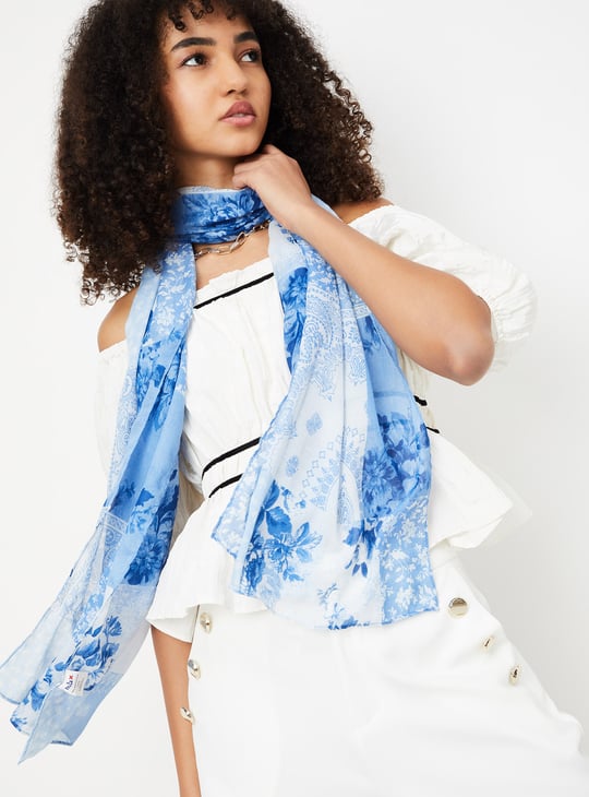 Women Floral Print Scarf