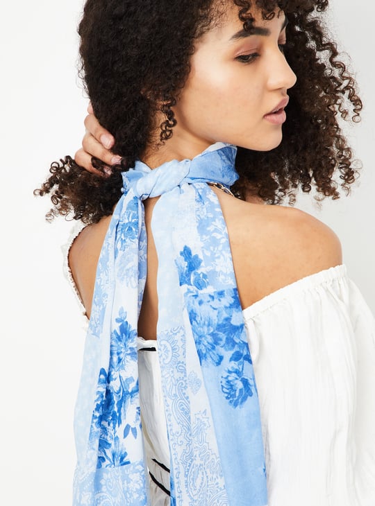 Women Floral Print Scarf