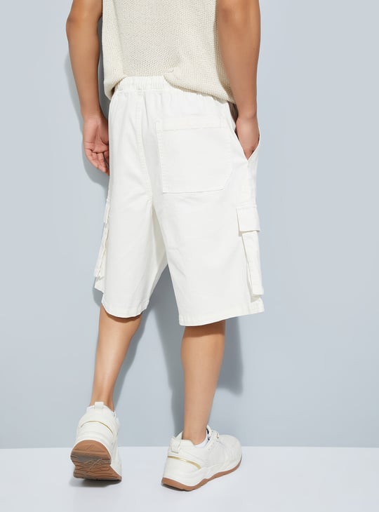 URB_N Men Solid Cargo Shorts