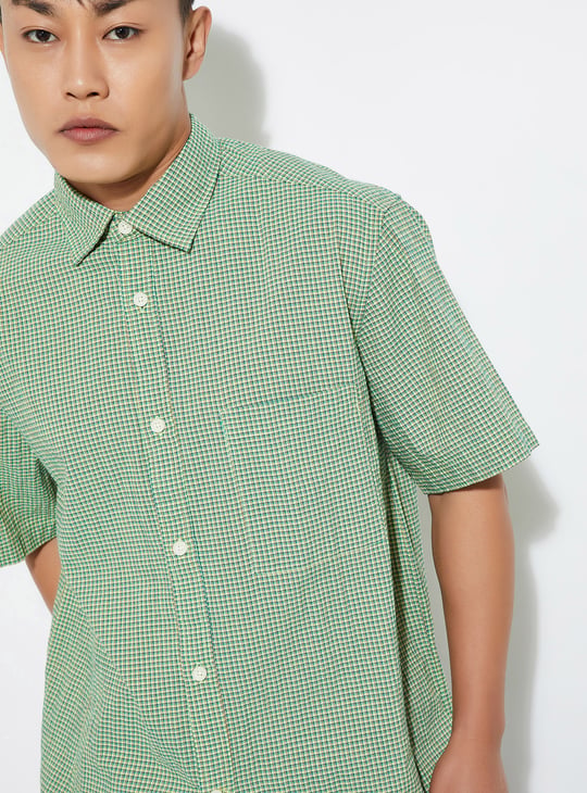 URB_N Men Checked Oversized Fit Shirt