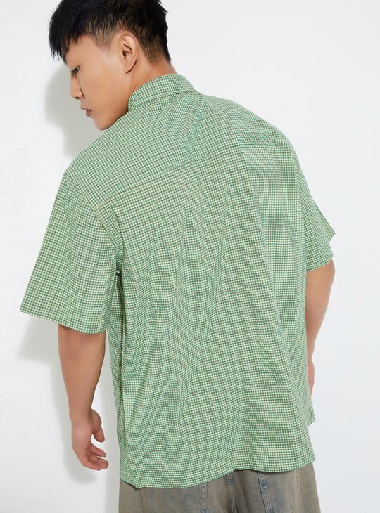 URB_N Men Checked Oversized Fit Shirt