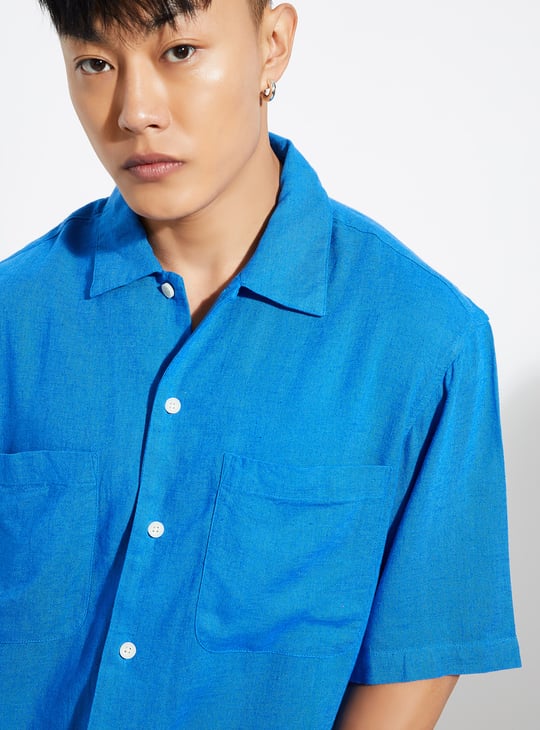 URB_N Men Solid Relaxed Fit Shirt