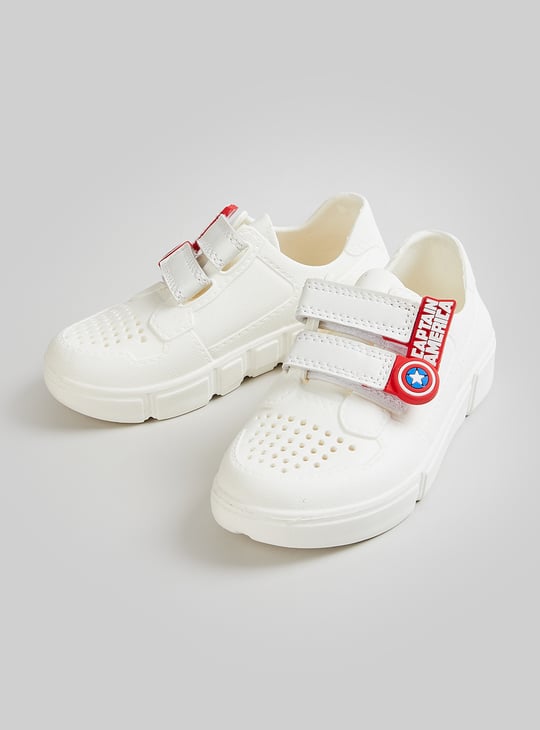 Boys Captain America Perforated Sneakers