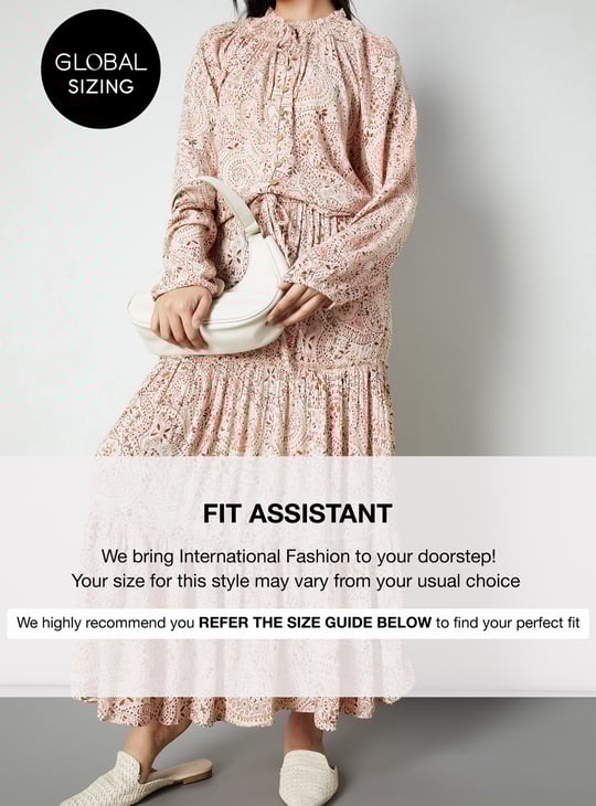 Women Printed Tiered Long Skirt