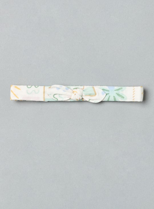 Girls Printed Dress with Matching Headband