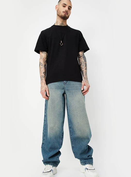 Men Solid Loose Fit Jeans