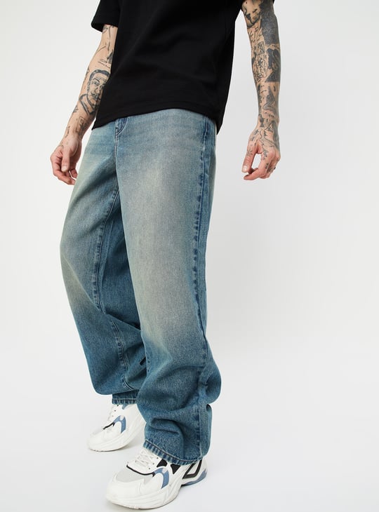 Men Solid Loose Fit Jeans
