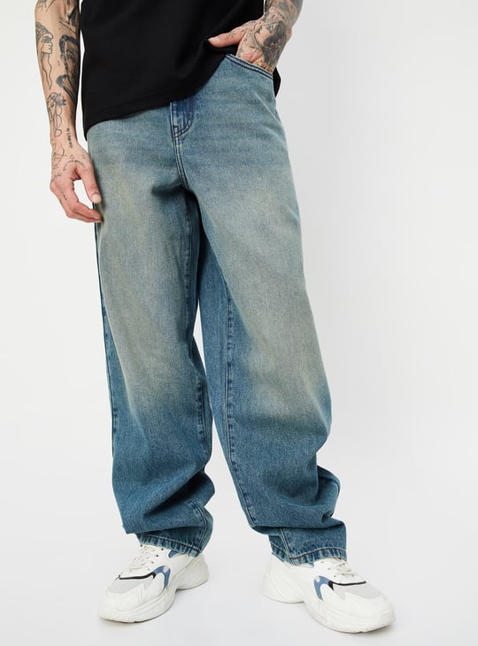 Men Solid Loose Fit Jeans