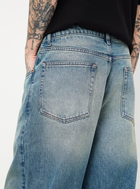 Men Solid Loose Fit Jeans