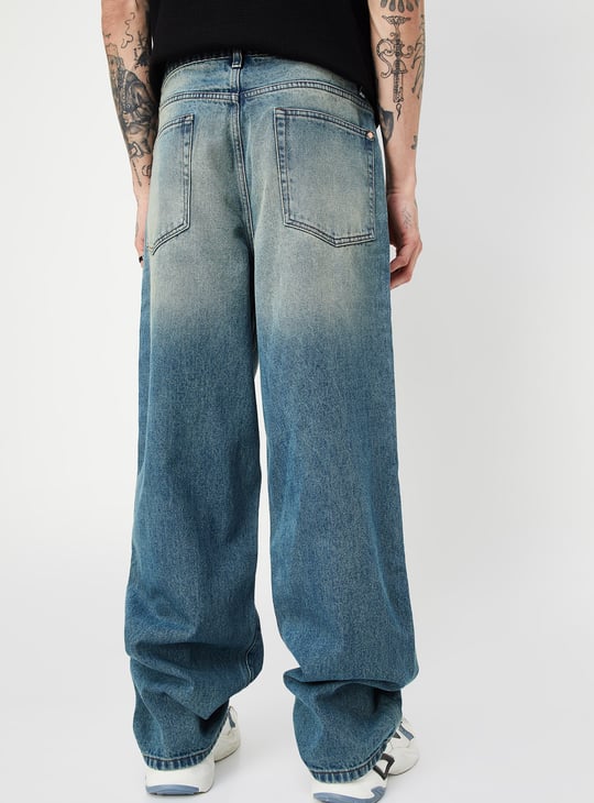 Men Solid Loose Fit Jeans