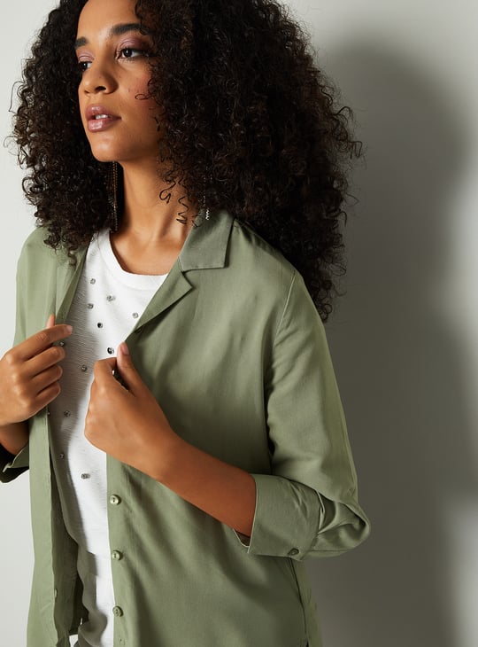 Women High-Low Hem Shirt