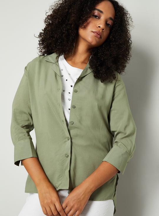 Women High-Low Hem Shirt
