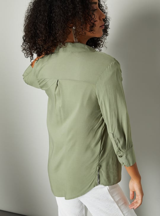Women High-Low Hem Shirt