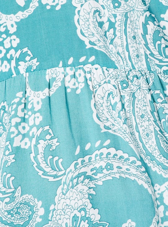 Women Printed Tiered Maxi Dress | Blue | Printed Women Printed Tiered Maxi Dress | Blue | Printed