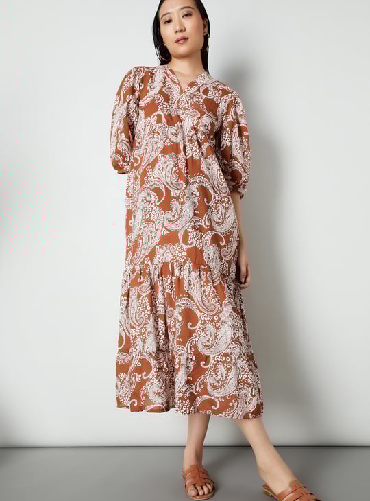 Women Printed Tiered Maxi Dress