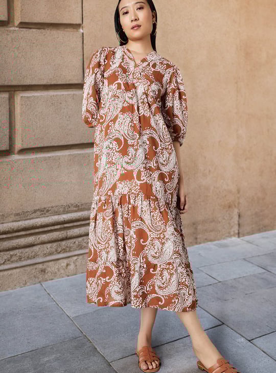 Women Printed Tiered Maxi Dress