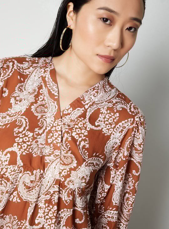 Women Printed Tiered Maxi Dress