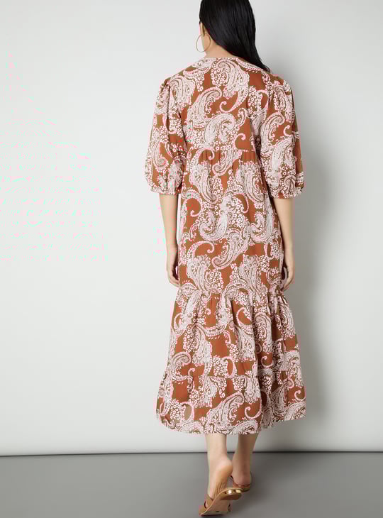 Women Printed Tiered Maxi Dress