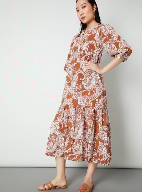 Women Printed Tiered Maxi Dress