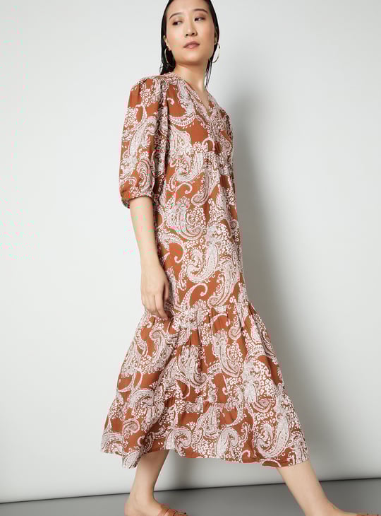 Women Printed Tiered Maxi Dress