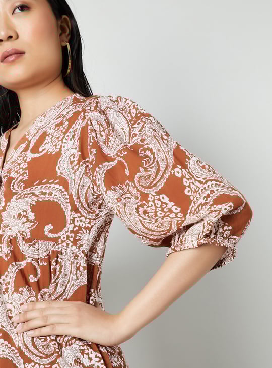 Women Printed Tiered Maxi Dress