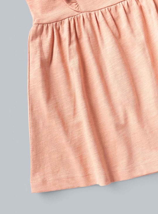 Girls Solid Dress with a Headband