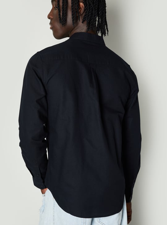 Men Textured Slim Fit Shirt