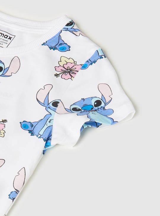 Girls Lilo & Stitch Print T-shirt