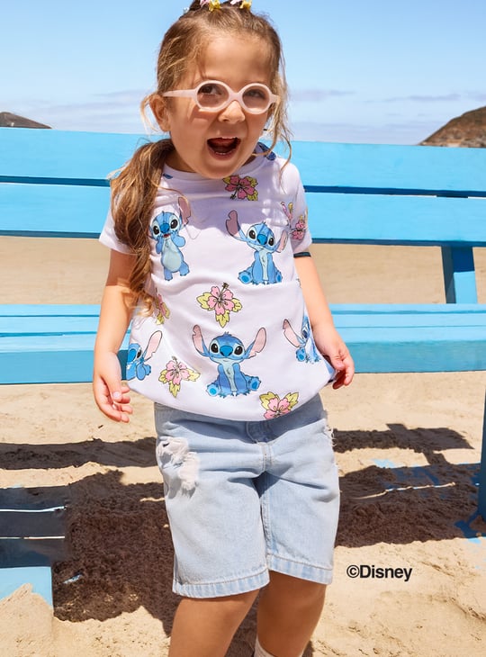 Girls Lilo & Stitch Print T-shirt