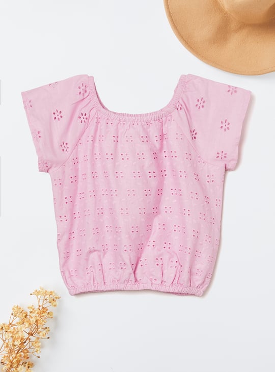 Girls Schiffli Top