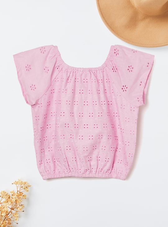 Girls Schiffli Top
