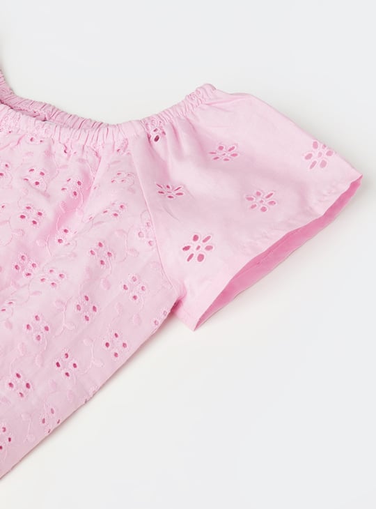 Girls Schiffli Top