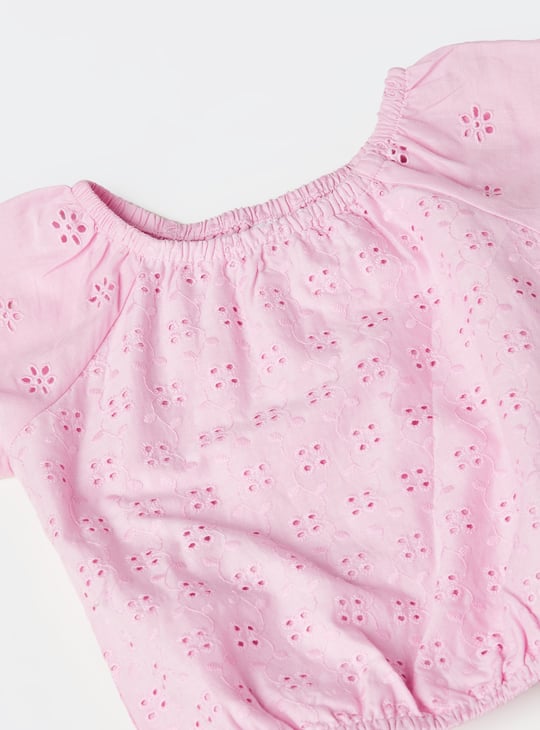 Girls Schiffli Top