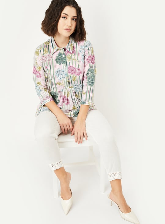 Women Floral Print A-line Kurti