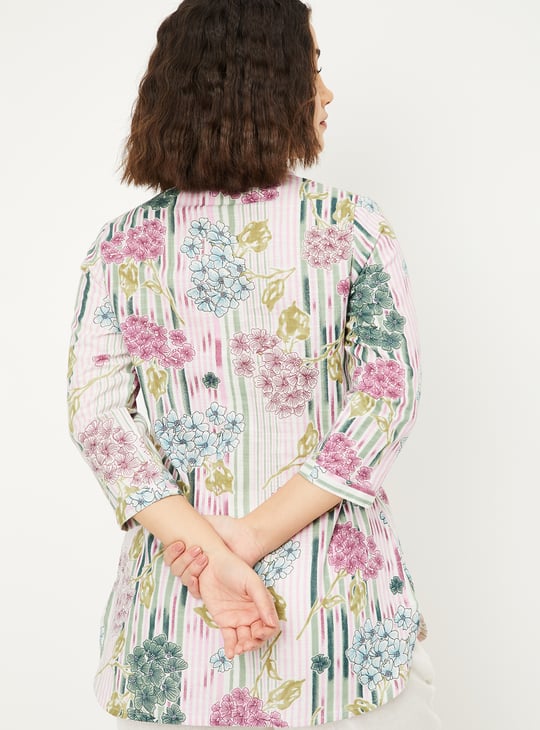 Women Floral Print A-line Kurti