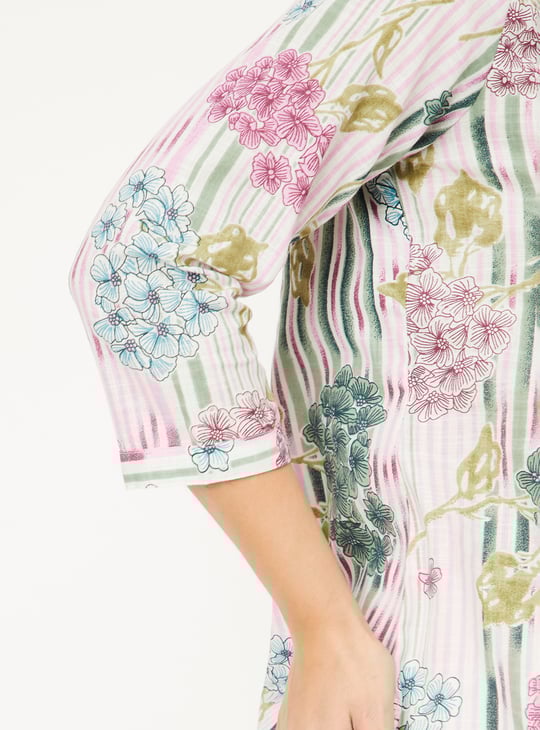 Women Floral Print A-line Kurti