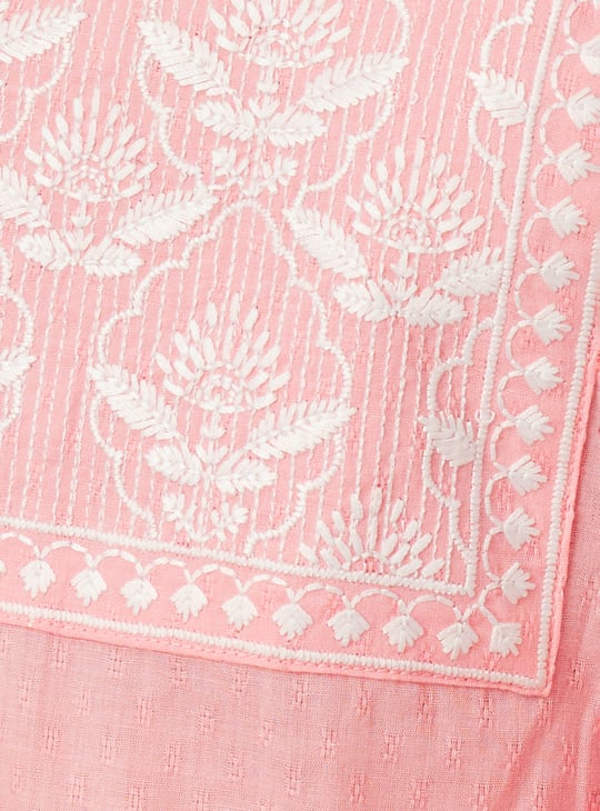 Women Embroidered Yoke Straight Kurta