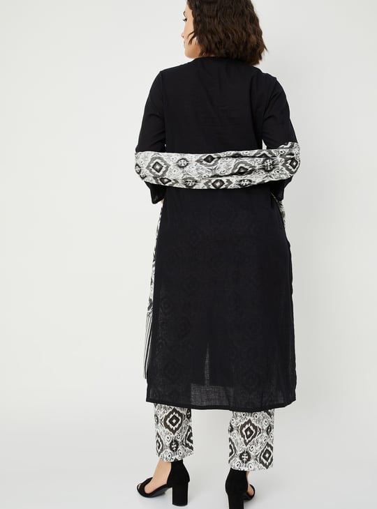 Women Embroidered Straight Kurta Set